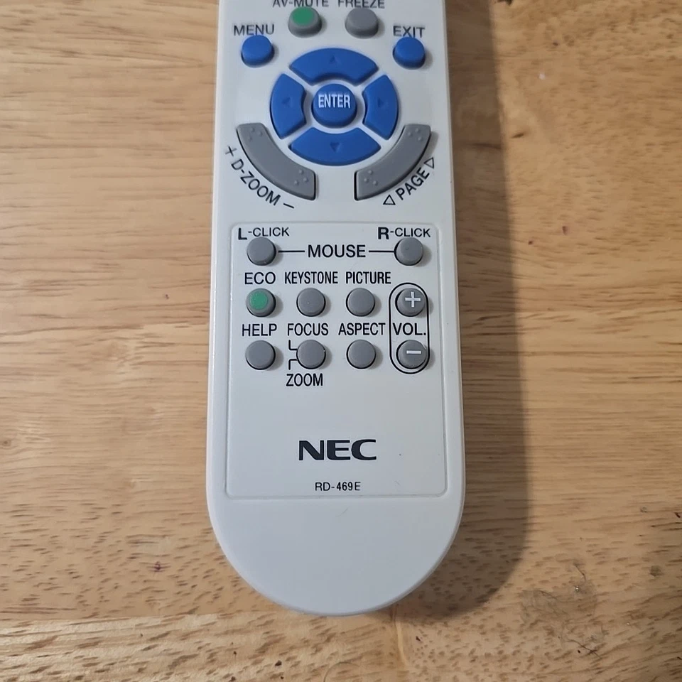 Mando a distancia para proyector NEC RD-469E genuino OEM - probado, funciona Foto 3 de 4