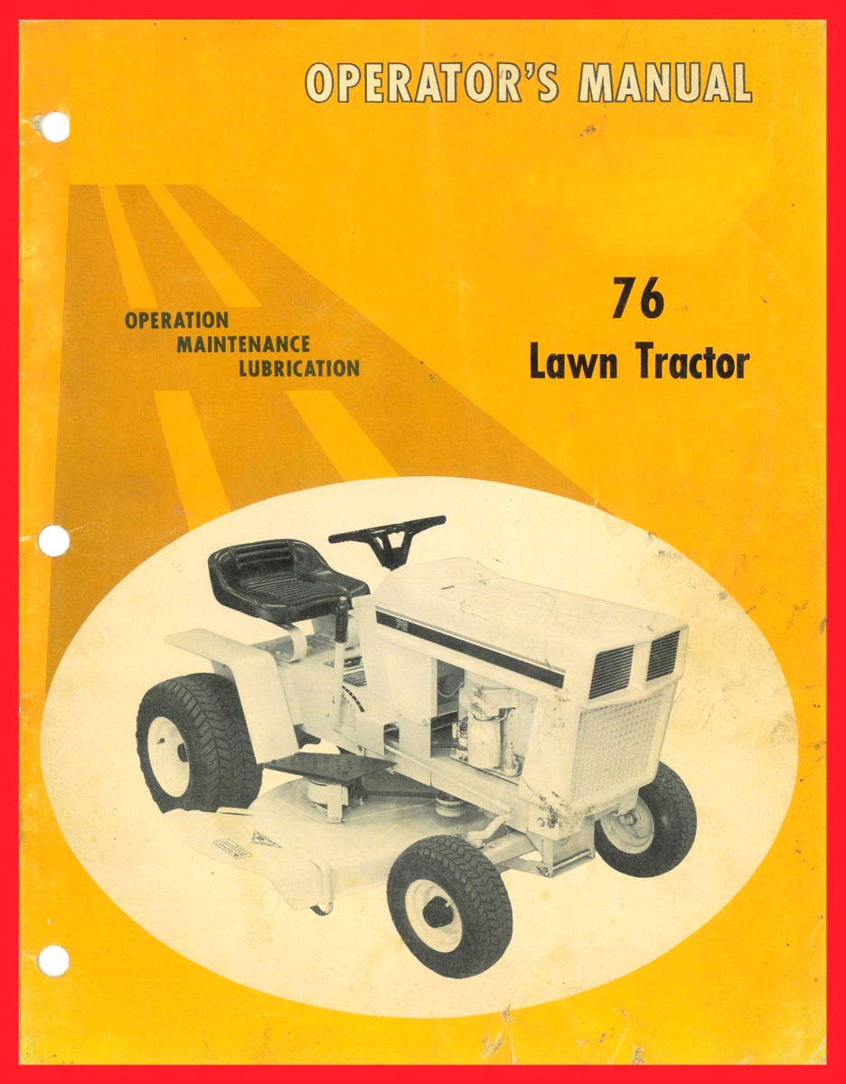 キヤノン　シーピーイー（C.P.E）　メールオーダーカタログ　1979年　C IH International Cub Cadet 76 Lawn Tractor Owner's Operator's