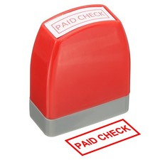 Paid Check Notice Stamp, Office Stamp Pre Inked Stamp, Red