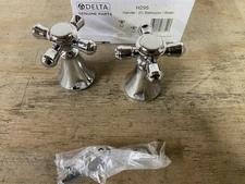 Delta H295 Cassidy Set of Two Cross Handles for Bathroom Faucet, Chrome