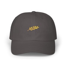 Gold Olive Branch Dad Cap | Embroidered Leaf ...