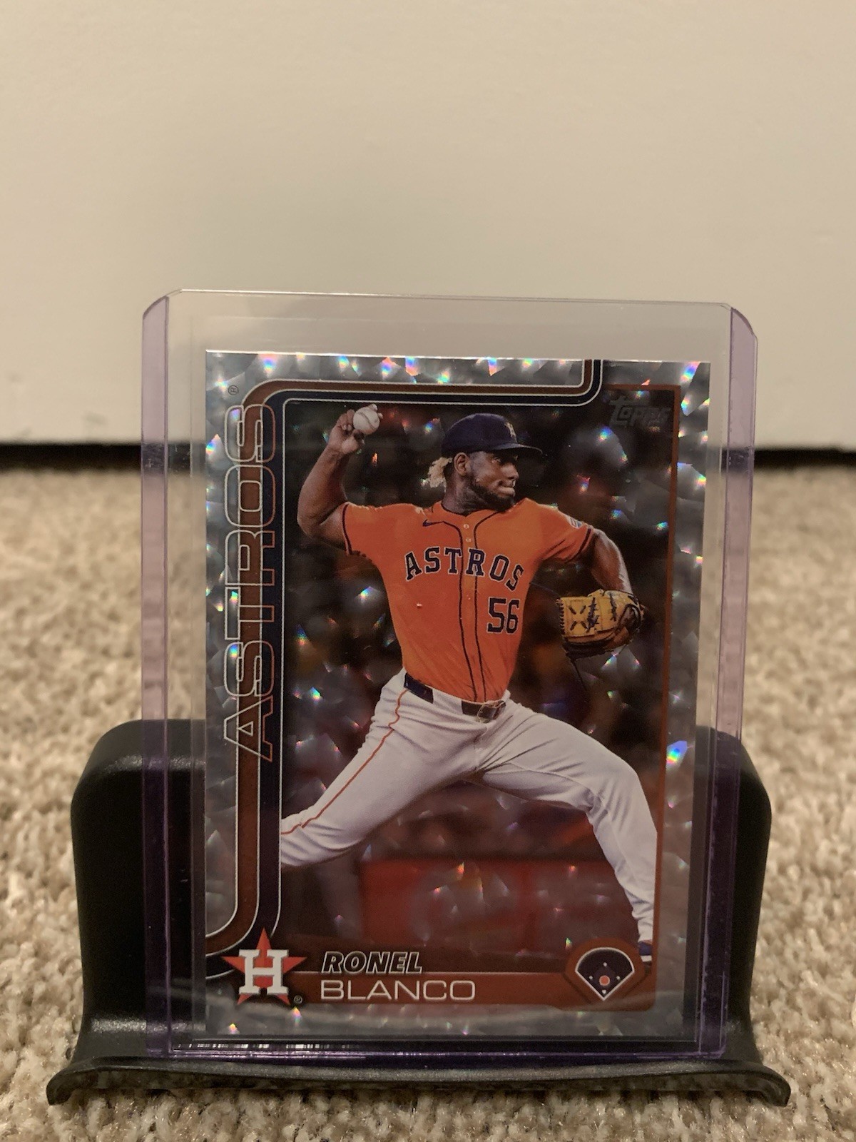 2025 Topps Series 1 Ronel Blanco Silver Cracked Foilboard Baseball Card