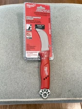 Milwaukee Lineman's Blunt Tip Hawkbill Knife With Stickwork Ring Stainless Steel