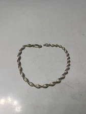 Sterling Silver FAS 925 8 Inch Rope Bracelet Marked Italy