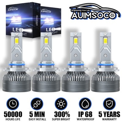 4x LED Headlights Bright For Toyota Highlander 2001-2007 Sport Utility 4-Door