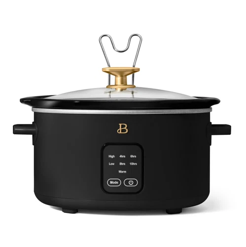 4Qt Slow Cooker with Touch-Activated Display, Black Sesame by Drew Barrymore