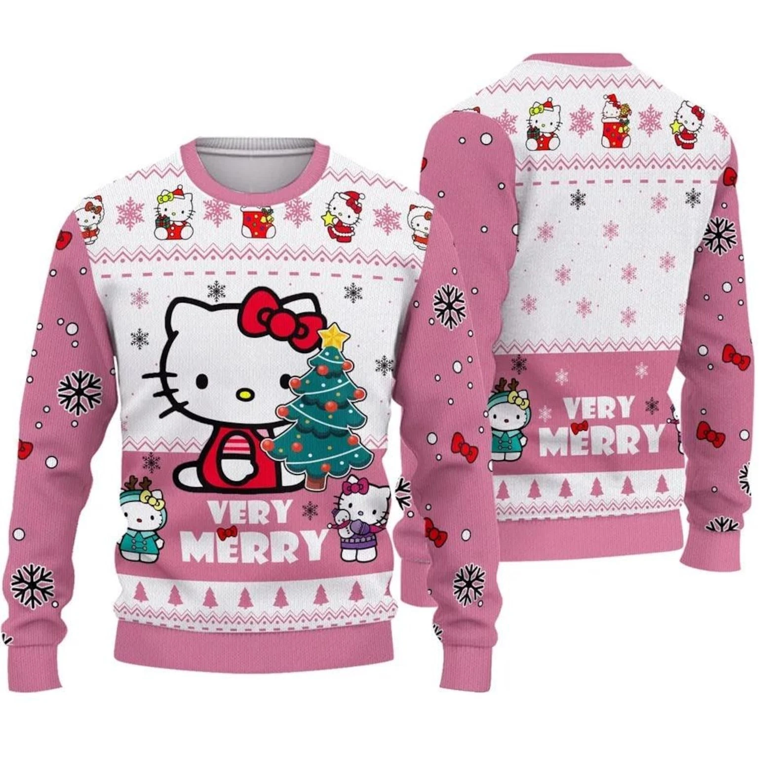 Hello Christmas Hello Kitty Ugly Christmas Sweater