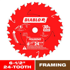 6-1/2In. X 24-Teeth Framing Circular Saw Blade for Wood