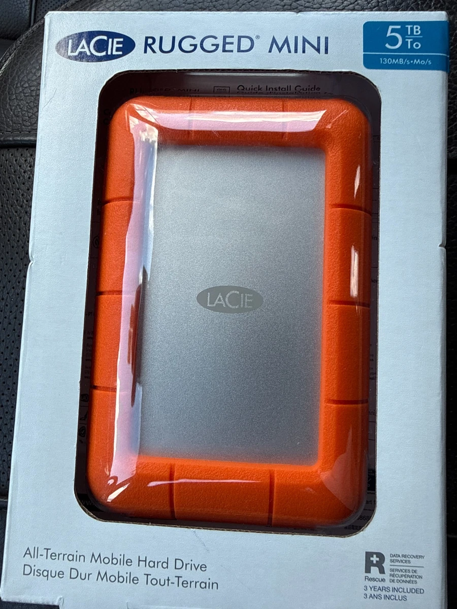 LaCie 5 TB Storage Capacity Portable External Hard Disk Drives for