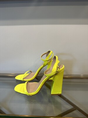 Bella Marie Neon Light Green Heels Women s US 7.5 NEW