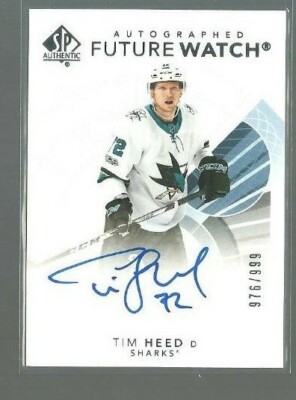 2017-18 SP Authentic #178 Tim Heed FW AU RC 976/999 (ref 75418)