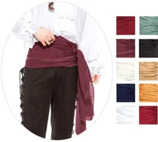 ADULT PIRATE JACK SPARROW CARIBBEAN MEDIEVAL COSTUME SASH BELT 12' LONG LARGE