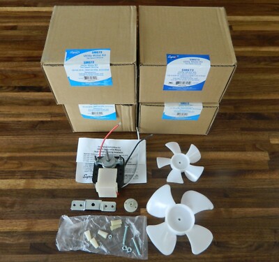 Four (4) Supco SM673 utility motor kit 2 speed cw/ccw 120volts 60hz 3000/1500rpm