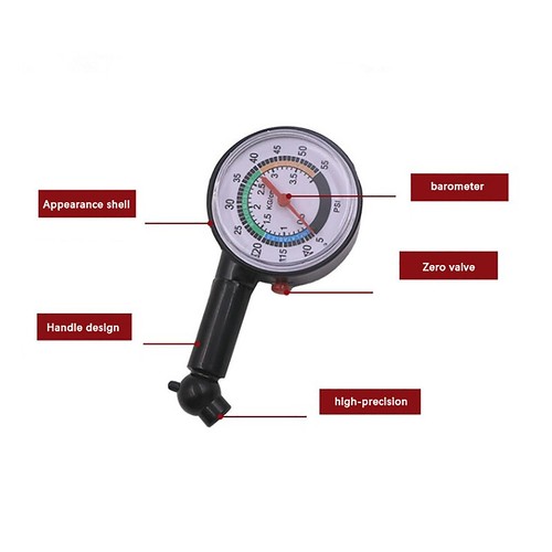 Car Tyre Tire Pressure Gauge For Car Auto Motorcycle Truck Bike Dial Meter - Picture 6 of 8