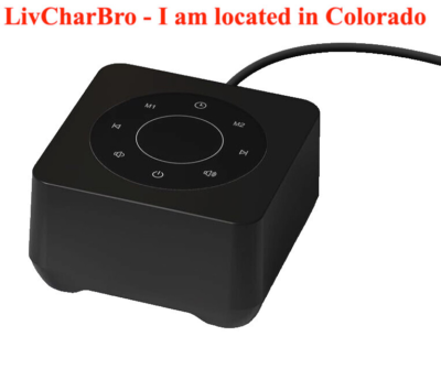 #ad White Noise Sound Machine Corded Electric 20 Soothing Sounds Memory BLACK $19.99