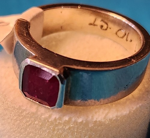 Natural Ruby 1.10 Carats Mozambique Heated Ring Size 7.25 Silver Certified GGI - Picture 3 of 7