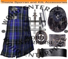Davies of Wales Tartan 8 Yard Kilt - Scottish tartan Kilts  Accessories for Men