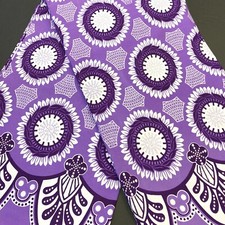 African fabric, Ankara fabric, Metallic silver glitter, lilac floral print