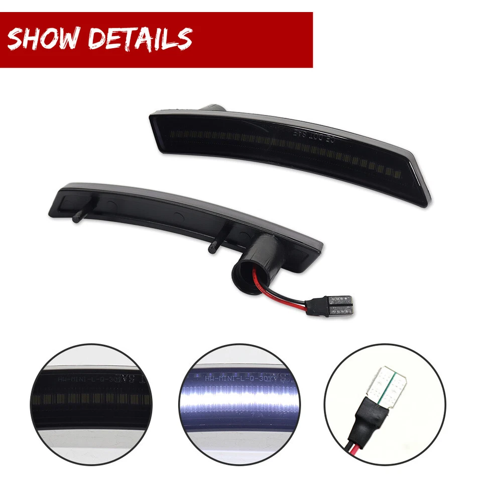 Juego de luces LED delanteras laterales luces blancas para 07-15 MINI Cooper R55 R56 - R61 Foto 3 de 4