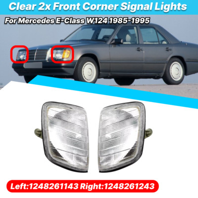CLEAR Front Corner Lamp Parking Light Turn Signal For Mercedes E-Class W124 1985-95