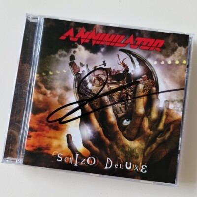 Annihilator - Schizo Deluxe - SIGNED CD Jeff Waters - LP Alice in Hell Metallica