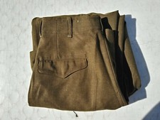 WW2 Button Fly Officer's Wool Trousers/Pants Size 31x33 - Named
