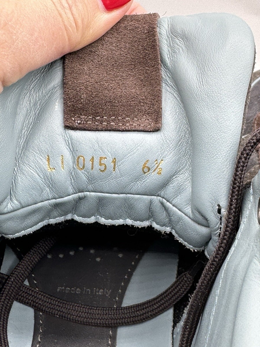 LOUIS VUITTON Tribe Blue Brown Suede Nubuck High Top  display picture 1