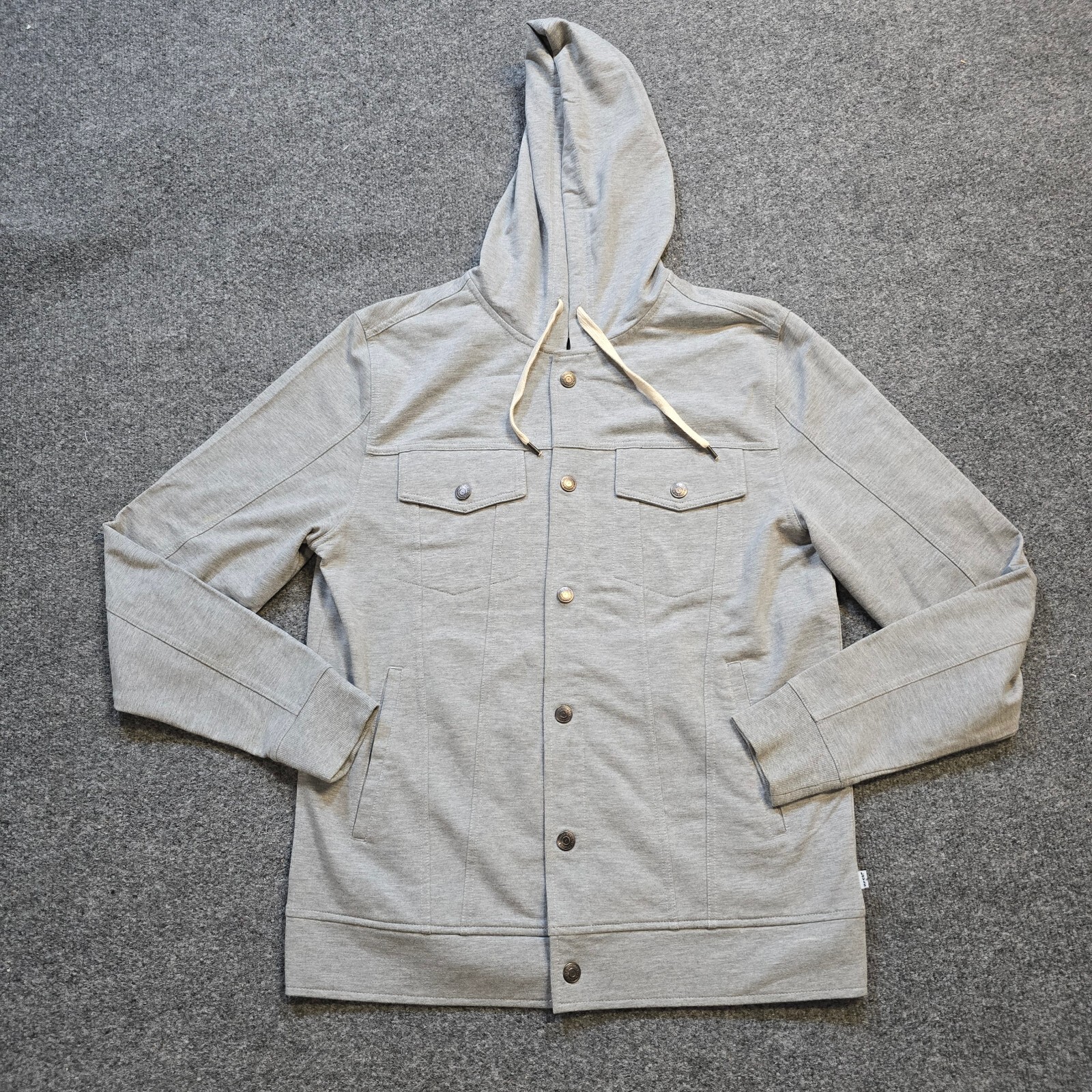 Levis Jacket Mens Medium Gray Jacket Snap Button … - image 1