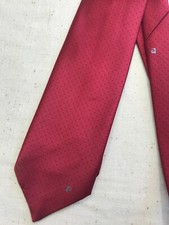 Vintage Men's Necktie Tie Skinny Burgundy Maroon Pierre Cardin Red