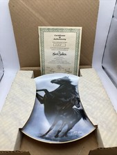Fred Stone "The Black Stallion" Collector Plate Horse Art W/Certificate