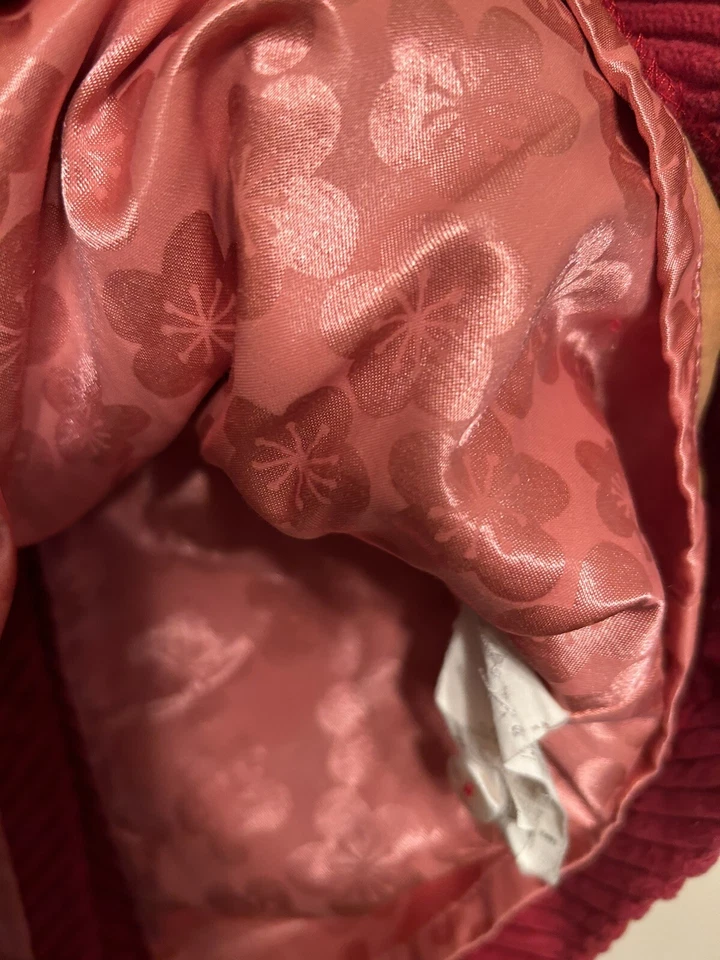 Vestido Vintage Baby Chicco Rojo Pana Talla 12 M Foto 4 de 4