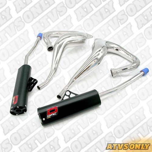 DMC ALIEN BLACK/CHROME COMPLETE EXHAUST SYSTEM YAMAHA BANSHEE 350 ALL YEARS eBay