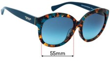 SFx Replacement Sunglass Lenses fits Coach HC8159F - 55mm Wide