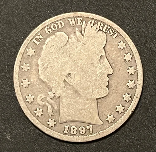 1897 Barber Half Dollar ,  better date , Good condition , nice coin