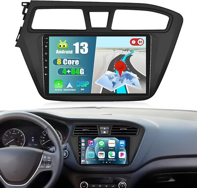 CarPlay Android 14 Autoradio GPS Navi Kamera BT 4+64GB Für Hyundai i20 2015-2018