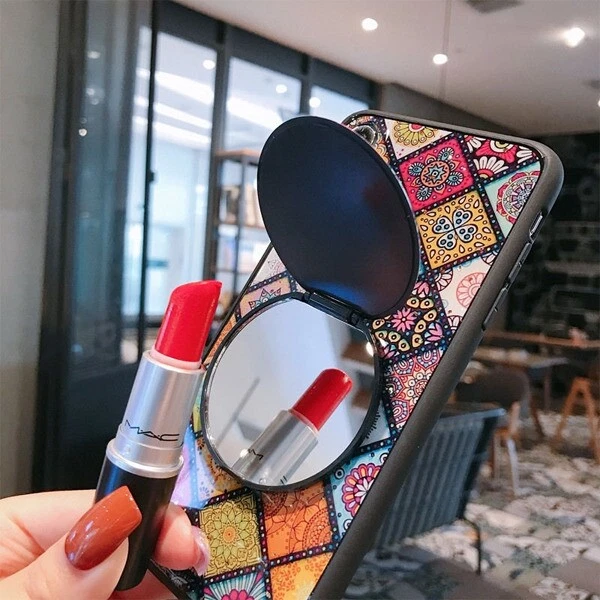 For Samsung Galaxy A20 Hybrid Armor Mirror Stand Rubber Case Shockproof Cover - Image 2 of 4