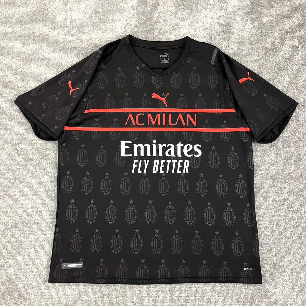 AC MILAN PUMA Shirt Mens XL 2021/2022 FOOTBALL SOCCER THIRD JERSEY
