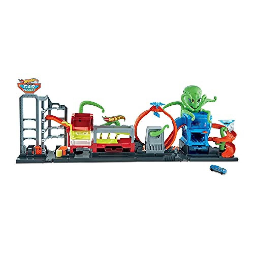 Hot Wheels - Playset City Mega Autolavaggio Color Reveal con 1 Auto Colour Revea