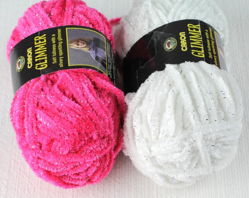 Hilo Caron Glimmer negro rojo clavel blanco -- Lote mixto de 9 madejas Foto 4 de 4