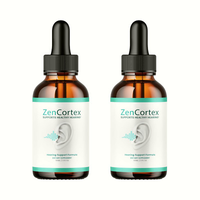 2-Pack Zen Cortex Oral Drops To Support Healthy Ears, ZenCortex Hearing