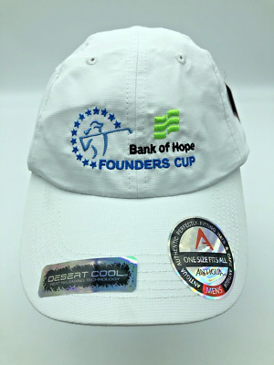 Antigua Bank Of Hope Founders Cup Golf White Hat Strapback Cap LPGA Men's Cool 