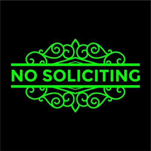 No Soliciting Sign Vinyl Decal Sticker - Door Window Wall - Bild 8 von 15