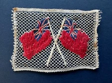 Antique British Red Ensign Flags Patch Hand Embroidery 7x 5cm