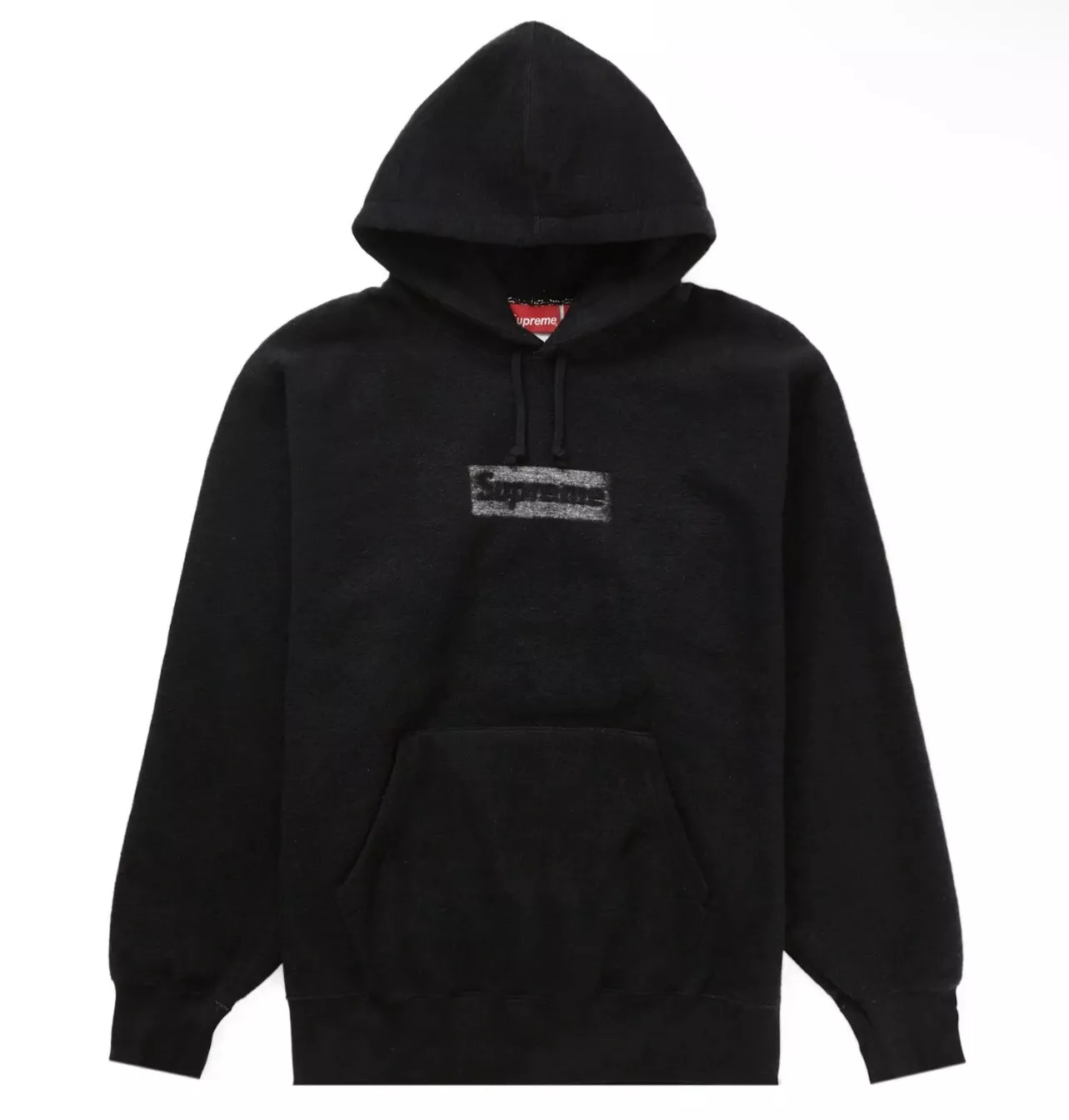 Sweat à capuche Supreme Inside Out Box Logo XL noir neuf en plastique