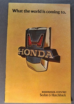 1976 Honda Civic Sedan & Hatchback Catalog Sales Brochure