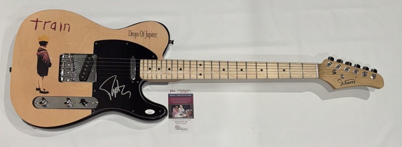 PAT MONAHAN SIGNED CUSTOM TRAIN DROPS OF JUPITER ELECTRIC GUITAR JSA COA