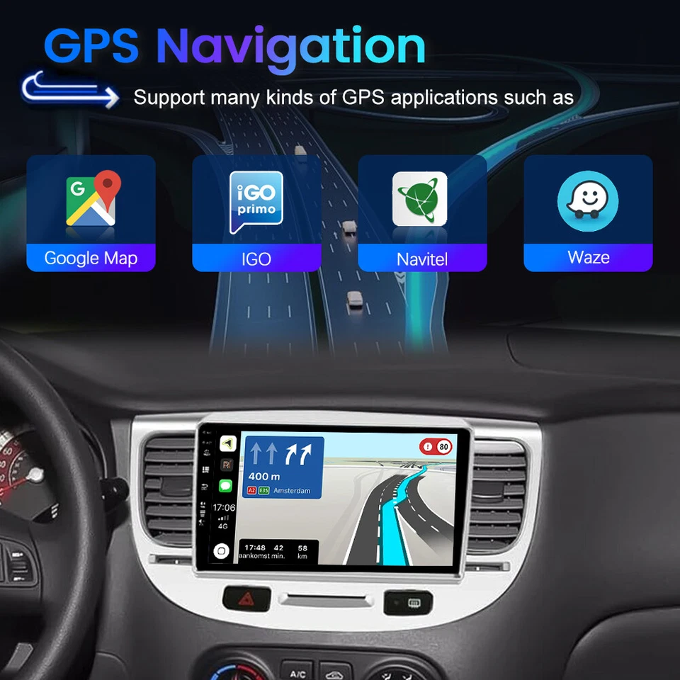 Für Kia Rio 2 2005-2011 Car Play Android 15 Autoradio GPS Navi AHD💥6GB+128GB💥 - Bild 4 von 4