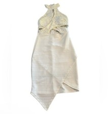 Beautiful Lace Halter Wrap Dress - Size Small - White