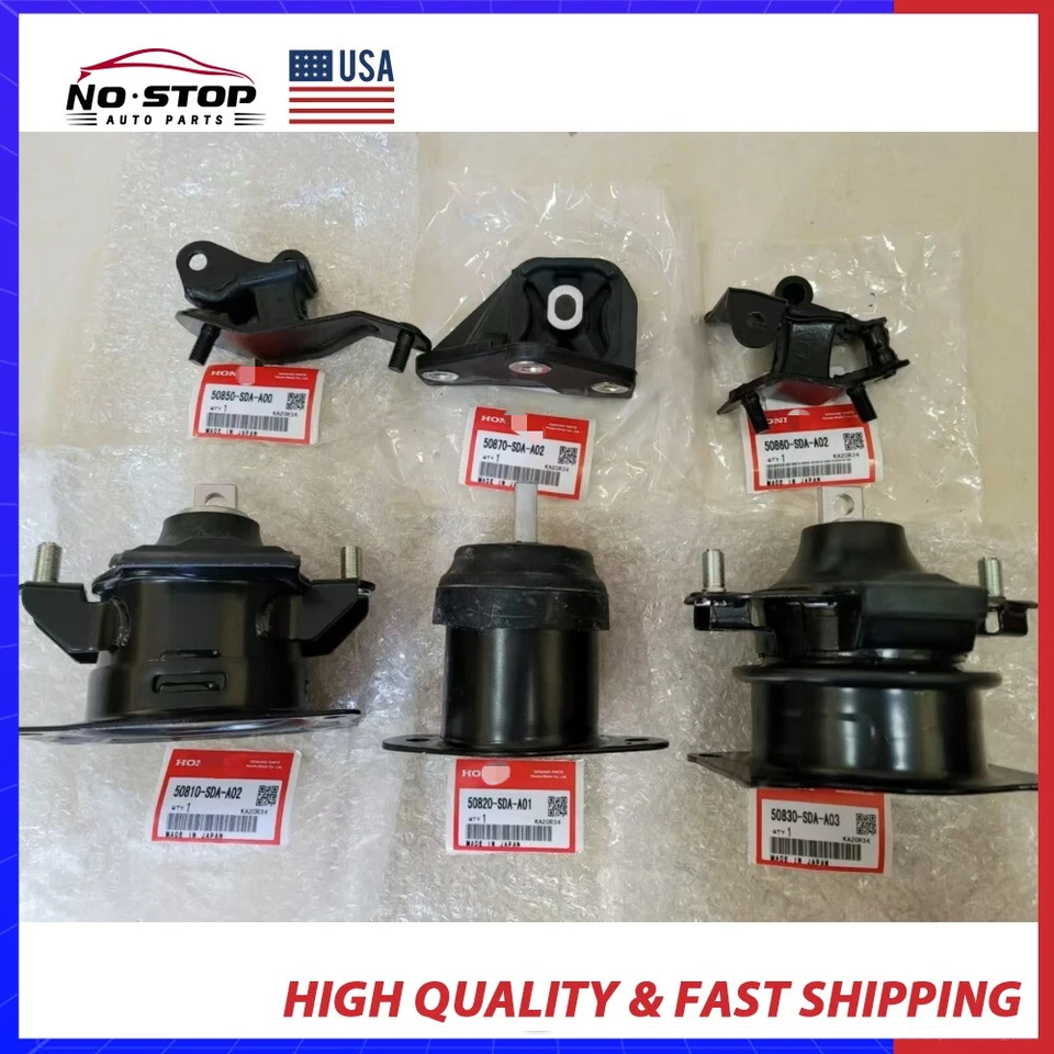 Engine Mount kit Trans Mount Set 6Pcs For 03-07 Honda Accord Acura TSX 2.4L - Изображение 3 из 4