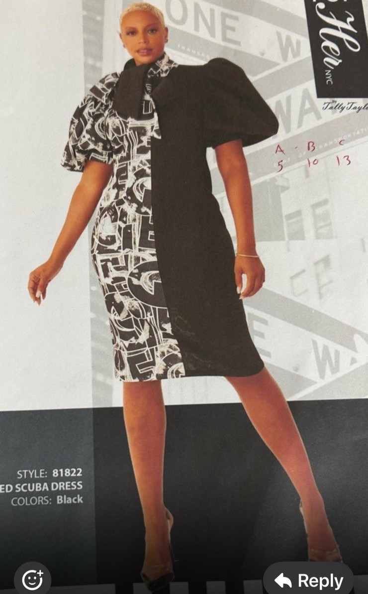 TALLY TAYLOR  DRESS/RETAIL$160/SIZE M/LENGTH 40/NEW WITH TAG/BLACK/stretch